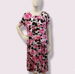 Soft Works Spring Roses Blouse + Skirt Set XL